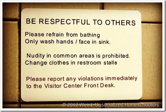 Bathroom sign Bathroom sign